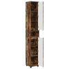 vidaXL Cabinet de salle de bain Ch&ecirc;ne fum&eacute; 30,5 x 30 x 195 cm