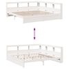 vidaXL Lit biblioth&egrave;que sans matelas blanc 180x200 cm bois pin massif