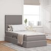 vidaXL Lit avec rangement et LED avec LED Taupe 100 x 200 cm Polyester