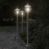 vidaXL Lampadaire d'ext&eacute;rieur argent&eacute; 120 cm acier inoxydable