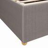 vidaXL Cadre de lit avec matelas Taupe 90 x 190 cm tissu