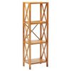 vidaXL &Eacute;tag&egrave;re &agrave; 4 niveaux 40x30x125 cm Bois de ch&ecirc;ne massif