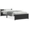 vidaXL Cadre de lit sans matelas noir bois massif 90x190 cm