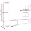 vidaXL Ensemble de meuble TV mural 5 pcs ch&ecirc;ne artisanal