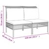 vidaXL Salon de jardin 10 pcs avec coussins Gris R&eacute;sine tress&eacute;e