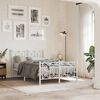 vidaXL Cadre de lit m&eacute;tal sans matelas et pied de lit blanc 120x190 cm