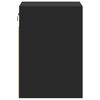 vidaXL Table de chevet murale avec lumi&egrave;res LED noir