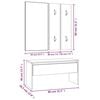 vidaXL Ensemble de meubles de couloir Ch&ecirc;ne fum&eacute; Bois d'ing&eacute;nierie