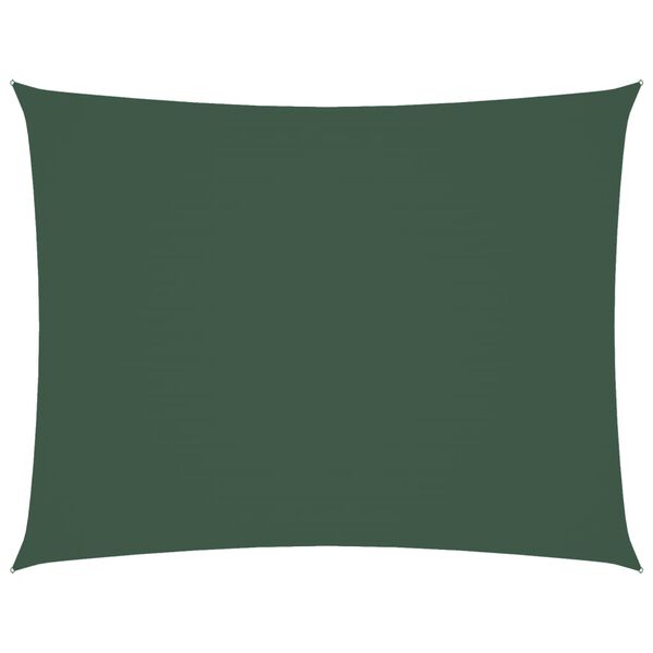 vidaXL Voile de parasol tissu oxford rectangulaire 5x7 m vert fonc&eacute;