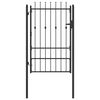 vidaXL Porte de Cl&ocirc;ture HORST 100 x 150 cm m&eacute;tal Noir Verrouillable