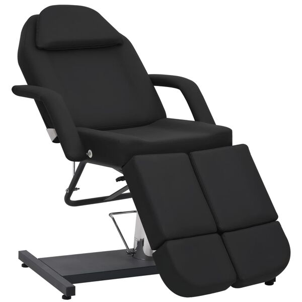 vidaXL Chaise de traitement de beaut&eacute; Similicuir Noir 180x62x78 cm