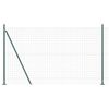 vidaXL Cl&ocirc;ture avec poteaux Vert 1.6 x 10 m Acier