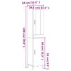 vidaXL Buffet haut Sonoma gris 34,5x34x180 cm Bois d'ing&eacute;nierie