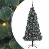 vidaXL Arbre de No&euml;l artificiel pr&eacute;-&eacute;clair&eacute; avec ensemble de boules