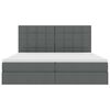 vidaXL Lit avec rangement et matelas Gris fonc&eacute; 200 x 200 cm Polyester