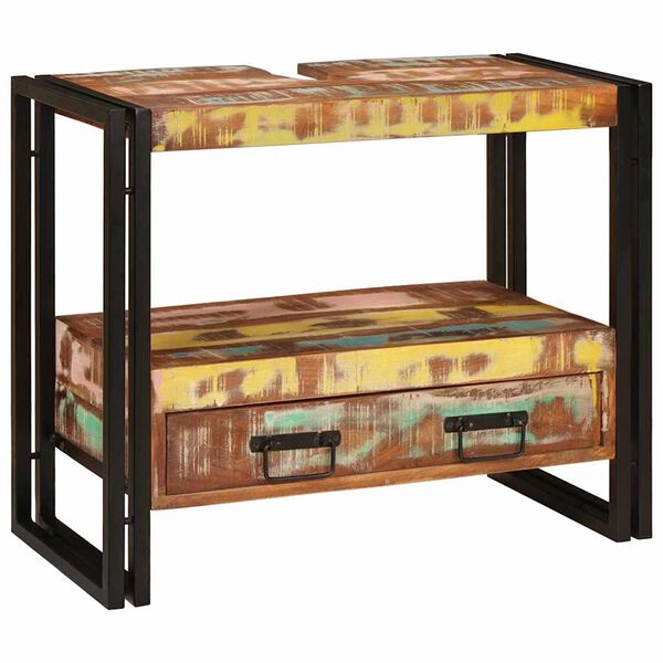vidaXL Armoire de coiffeuse Multicolore Bois Recycl&eacute; Solide