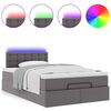 VidaXL Cadre de lit ottoman avec matelas gris 120x200 cm similicuir