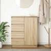 vidaXL Buffet avec tiroirs ch&ecirc;ne sonoma 71x35x84 cm bois d'ing&eacute;nierie