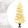 vidaXL Arbre de No&euml;l h&eacute;lico&iuml;dal pr&eacute;-&eacute;clair&eacute; avec pot blanc 120 cm PVC