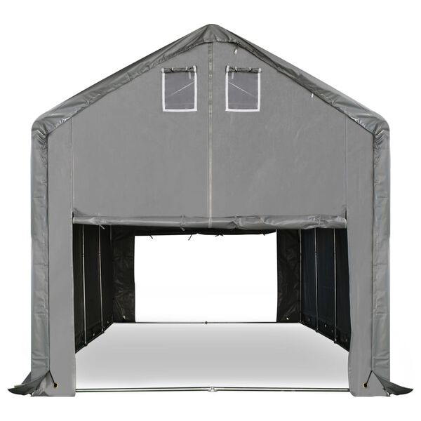 vidaXL Couverture de tente de rangement PVC 4x8 m Gris