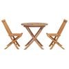 vidaXL Ensemble de salle &agrave; manger pour jardin 3 pcs Marron