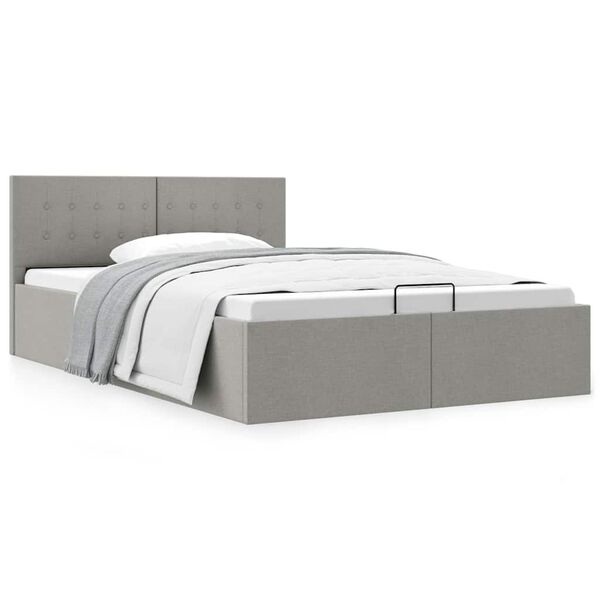 vidaXL Cadre de lit &agrave; rangement hydraulique sans matelas 120x200 cm