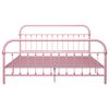 vidaXL Cadre de lit sans matelas rose métal 180x200 cm