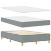vidaXL Lit &agrave; ressort LED avec matelas Gris clair 120 x 200 cm tissu