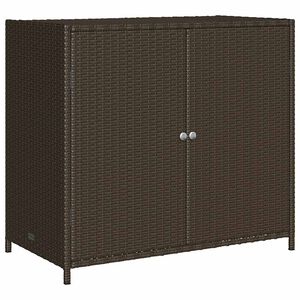 vidaXL Armoire de rangement de jardin marron 83x45x76cm r&eacute;sine tress&eacute;e