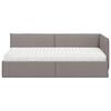 vidaXL Cadre de lit d'angle avec matelas 2 pcs Taupe Velours