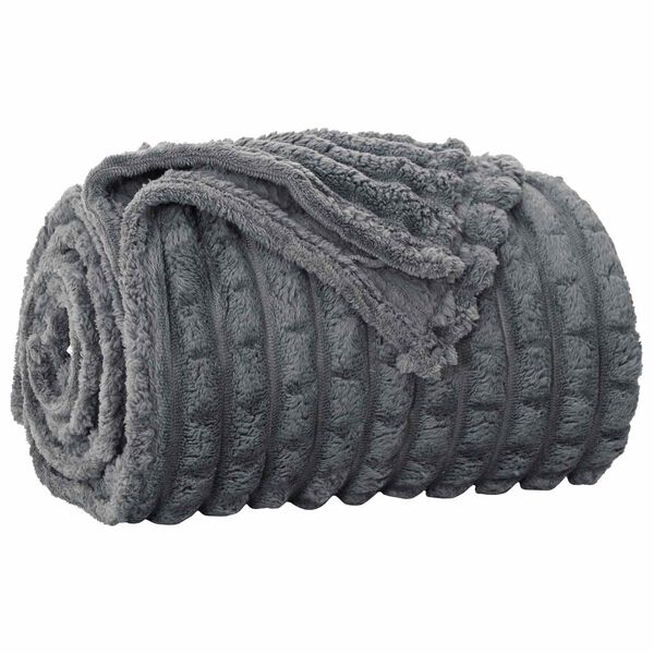 vidaXL Jet&eacute; Gris fonc&eacute; 200 x 150 cm Toison