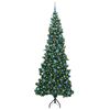 vidaXL Arbre de No&euml;l artificiel d'angle Vert 240 cm PVC et m&eacute;tal