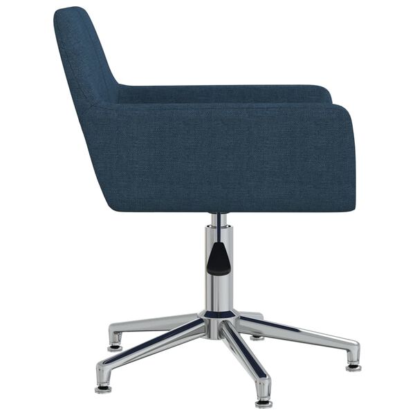 vidaXL Chaises pivotantes &agrave; manger lot de 6 bleu tissu