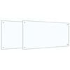 vidaXL Cr&eacute;dence de cuisine 2 pc Transparent 100 x 50 cm verre tremp&eacute;