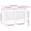 vidaXL Cache-Radiateur Ch&ecirc;ne artisanal 152 x 19 x 81,5 cm