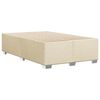 vidaXL Sommier &agrave; lattes de lit avec matelas cr&egrave;me 120x190 cm tissu
