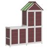 vidaXL Ensemble de remise &agrave; outils de jardin 2 pcs moka pin massif