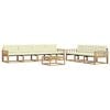 vidaXL Ensemble de canap&eacute;s d'ext&eacute;rieur 8 pc 7 place Blanc et cr&egrave;me