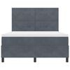 vidaXL Lit &agrave; ressorts avec matelas Gris fonc&eacute; 140 x 190 cm tissu