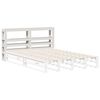 vidaXL T&ecirc;te de lit avec &eacute;tag&egrave;res blanc 150 cm bois massif de pin