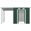 vidaXL Abri de jardin avec toit étendu Vert 346x236x181 cm Acier