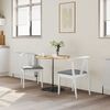 vidaXL Chaise de salle &agrave; manger 2 pcs Blanc et Gris