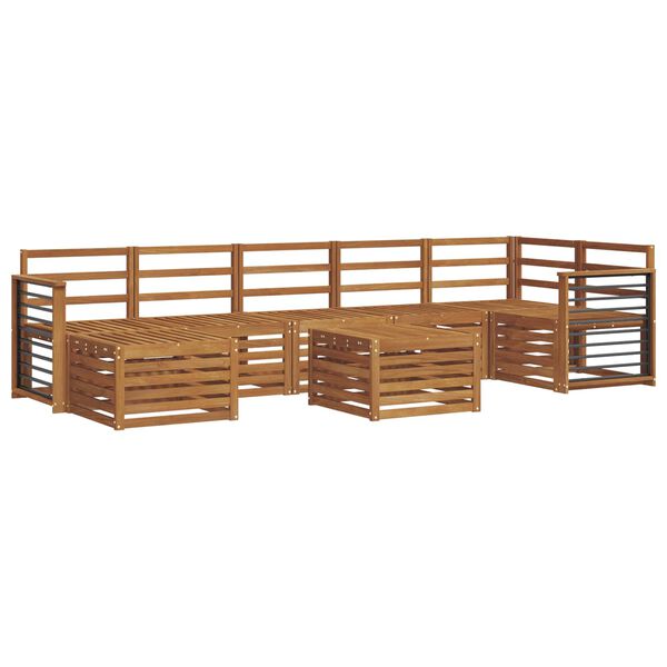 vidaXL Ensembles de canap&eacute;s 8 pcs Naturel Bois d'Acacia Massif