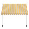 vidaXL Auvent r&eacute;tractable manuel 300 cm Rayures jaunes et bleues