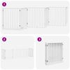 vidaXL Barri&egrave;re pour chien porte pliable 6panneaux blanc bois peuplier