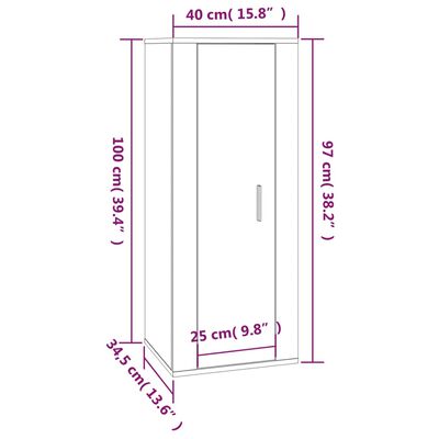 vidaXL Ensemble de meubles TV 5 pcs Chêne fumé Bois d'ingénierie