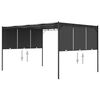 vidaXL Belvédère de jardin avec rideau latéral 4x3x2,25 m Anthracite