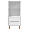 vidaXL Biblioth&egrave;que MOLDE Blanc 60x35x133,5 cm Bois massif de pin