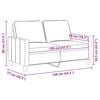 vidaXL Canap&eacute; &agrave; 2 places Cr&egrave;me 120 cm Tissu