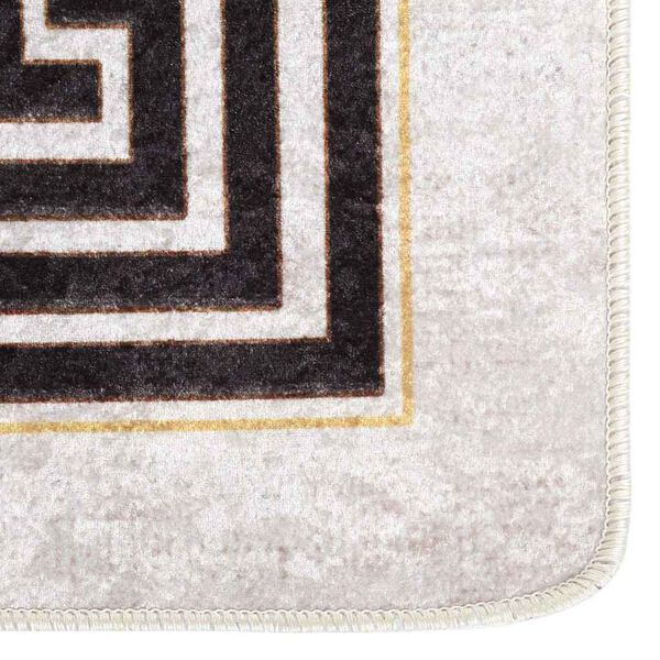 vidaXL Tapis lavable antid&eacute;rapant 80x300 cm Beige clair